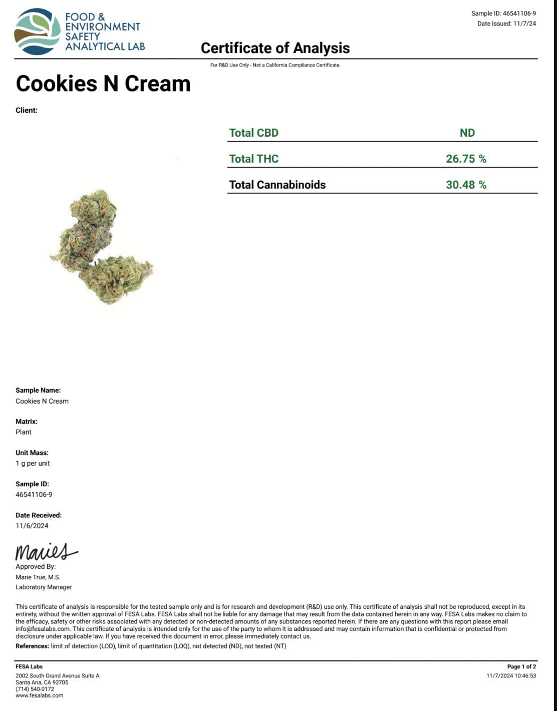 Cookies N Cream - THCA Flower - BackWoodz