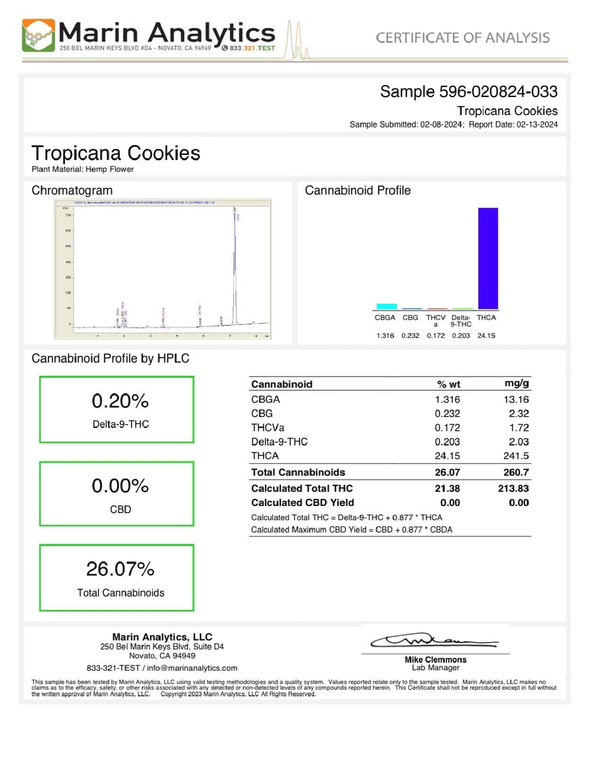 Tropicana Cookies - THCA Flower - BackWoodz 