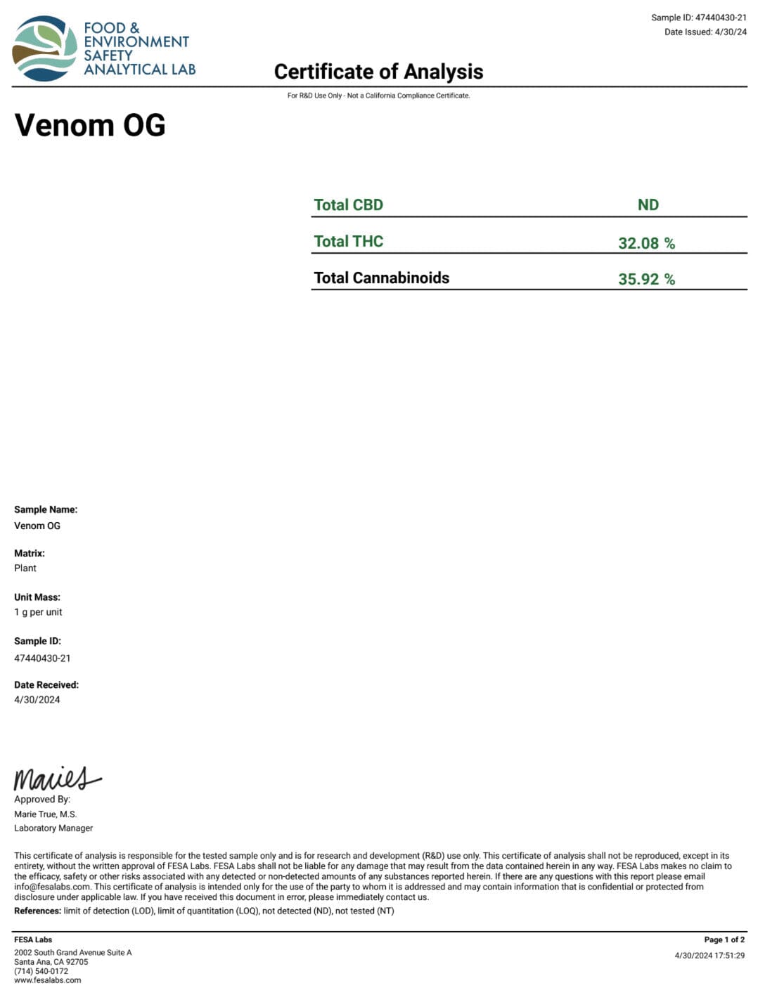 Venom OG - THCA Flower - BackWoodz
