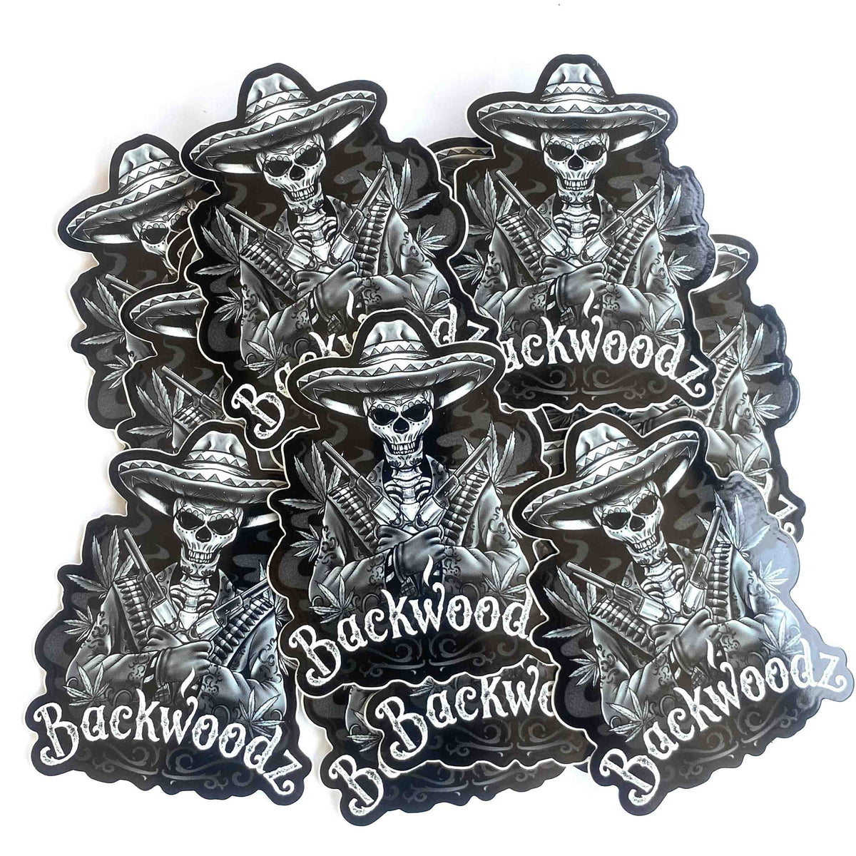 BackWoodz Cartel Gunman Stickers - BackWoodz Hemp flower and Cartel Cannabis